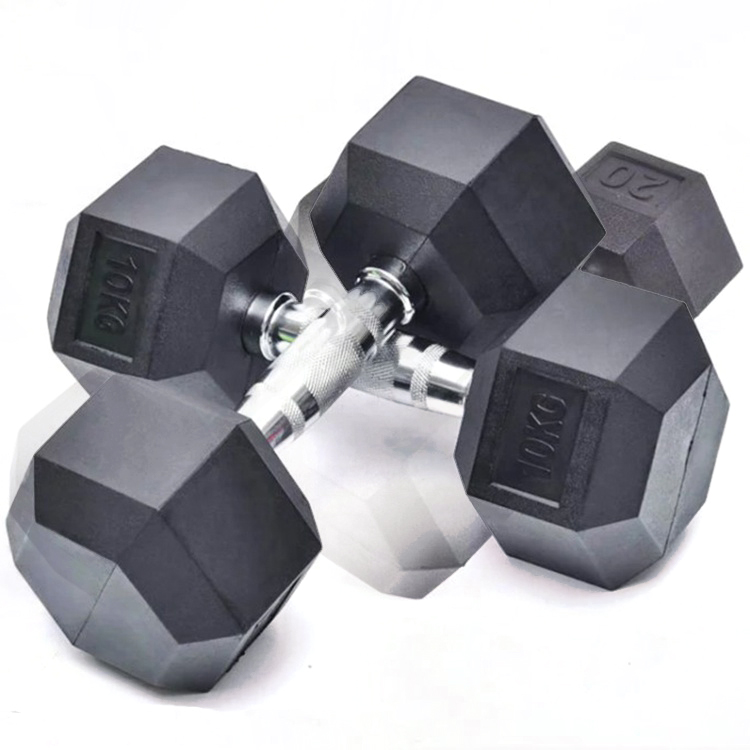 2021 گرم، شہوت انگیز فروخت Hex Dumbbells ربڑ Hex Dumbbell Home Hex ربڑ Dumbbell